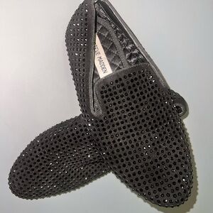 Steve Madden Black Studded Loafers